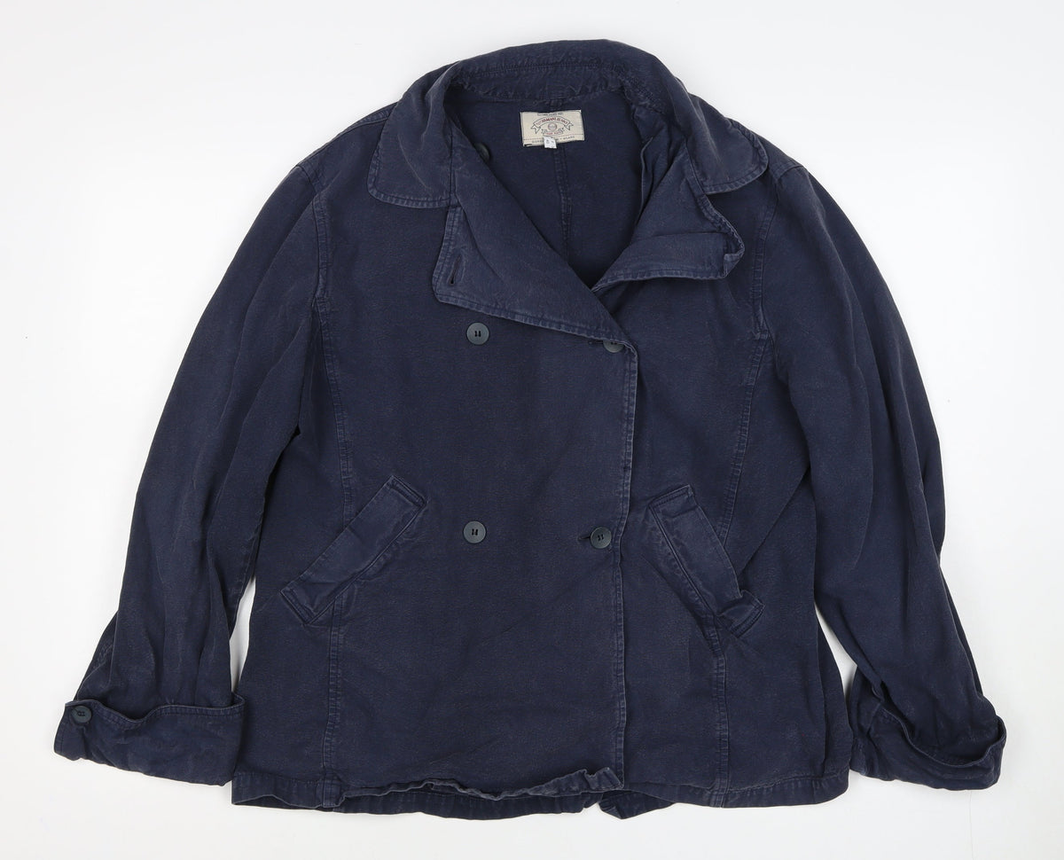 Armani Jeans Women’s Blue Cotton Double-Breasted Jacket Size M
