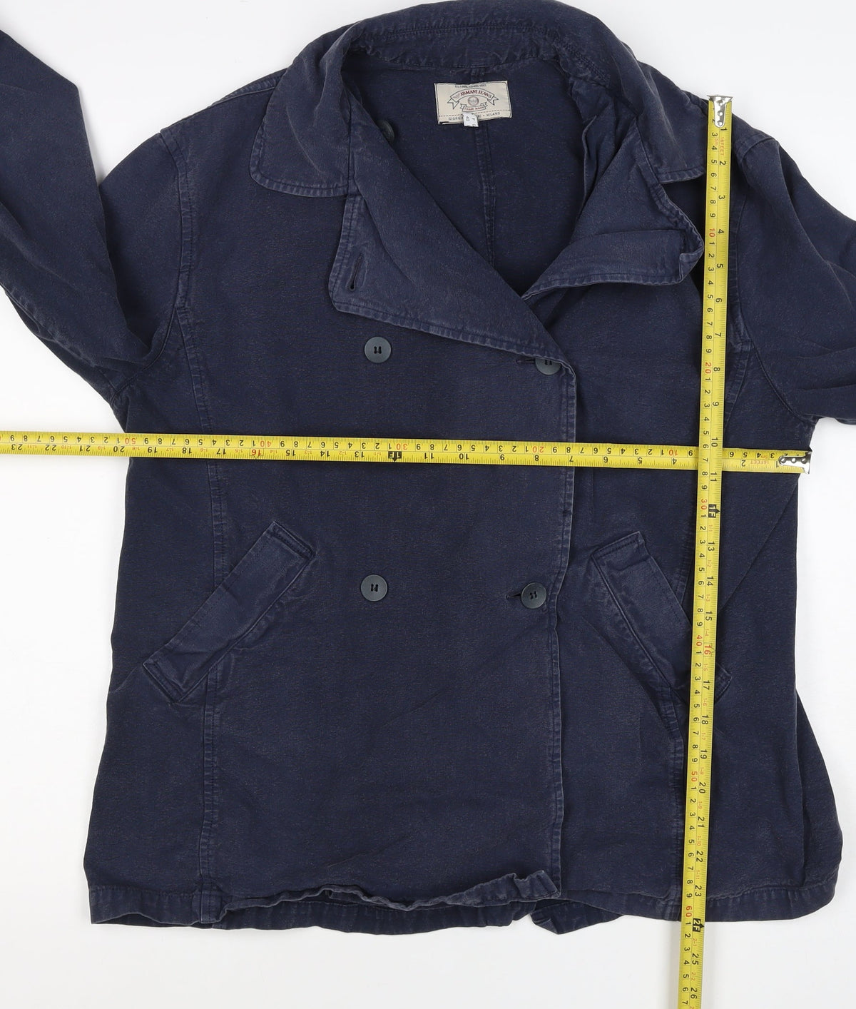 Armani Jeans Women’s Blue Cotton Double-Breasted Jacket Size M