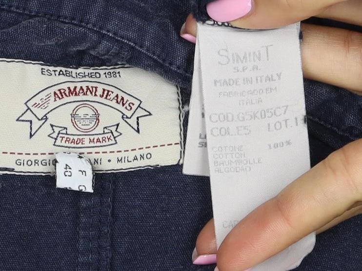 Armani Jeans Women’s Blue Cotton Double-Breasted Jacket Size M