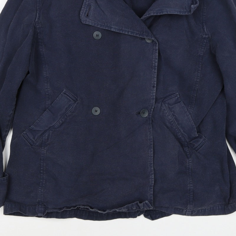 Armani Jeans Women’s Blue Cotton Double-Breasted Jacket Size M