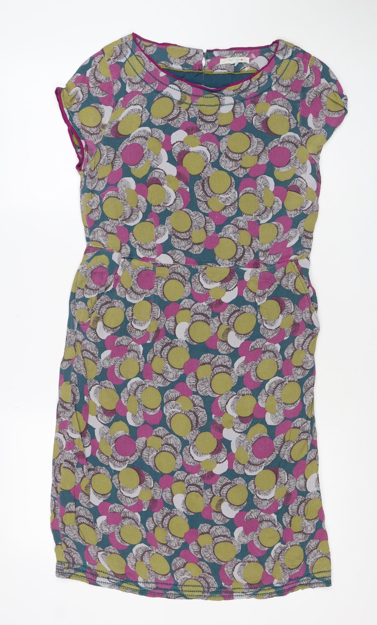 White Stuff Women’s Multicoloured Floral Shift Dress UK 12