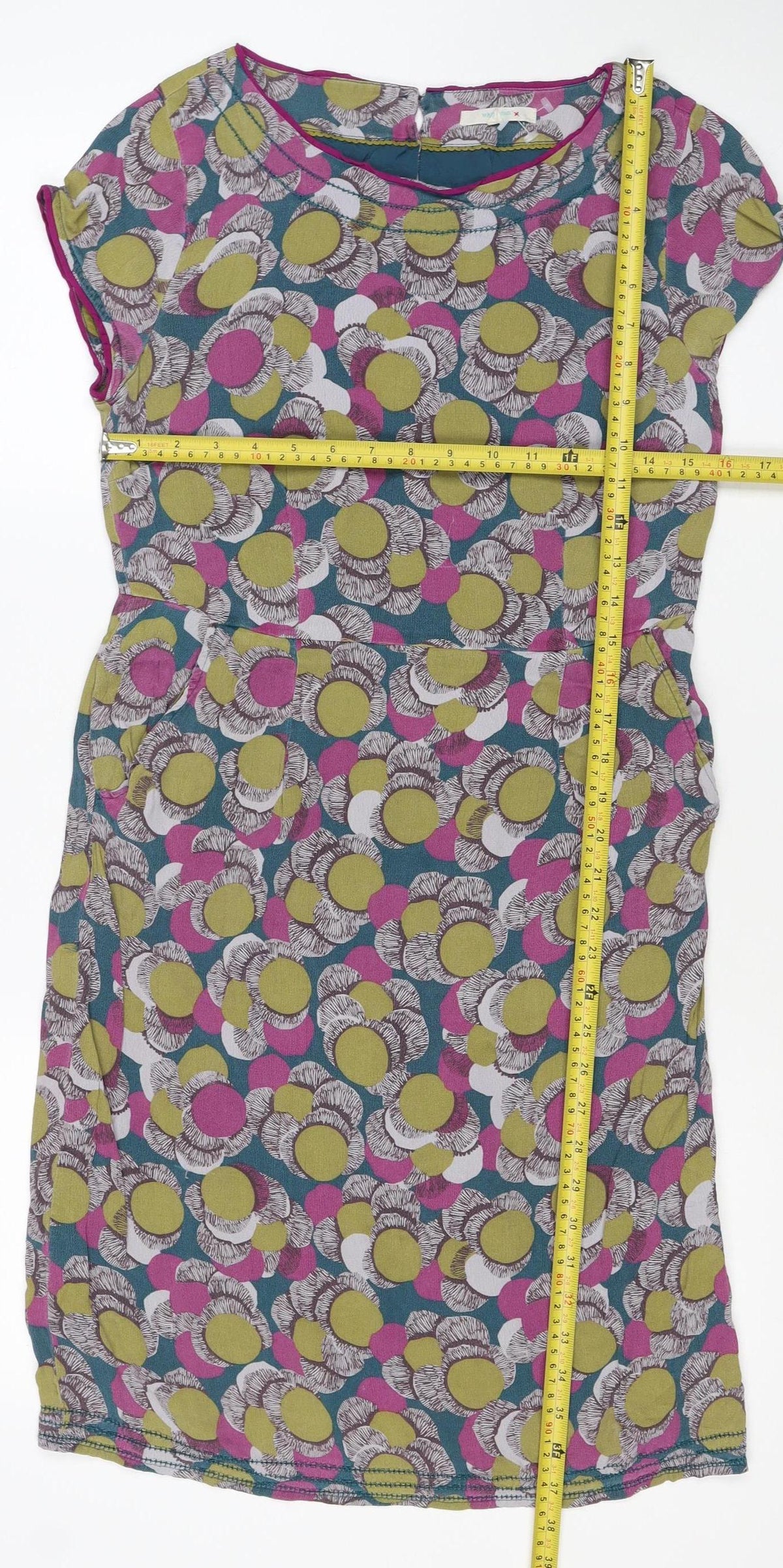 White Stuff Women’s Multicoloured Floral Shift Dress UK 12