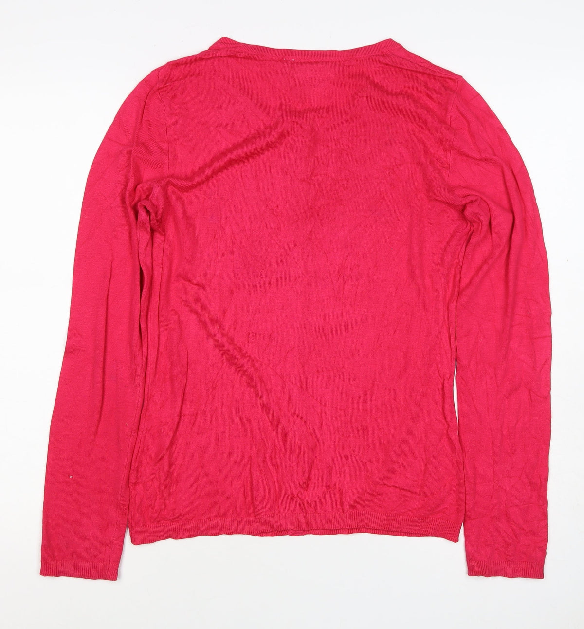 ICHI Women’s Pink Size S Button Front Fine Knit Cardigan