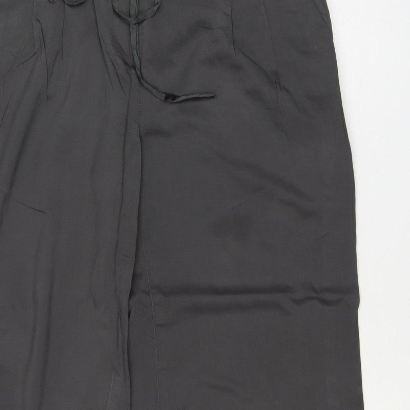 Per Una Women’s Black Size 12 Wide-Leg Drawstring Trousers