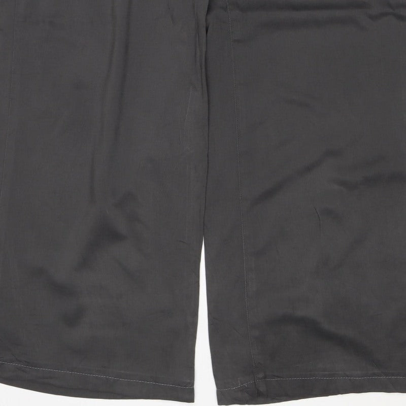 Per Una Women’s Black Size 12 Wide-Leg Drawstring Trousers