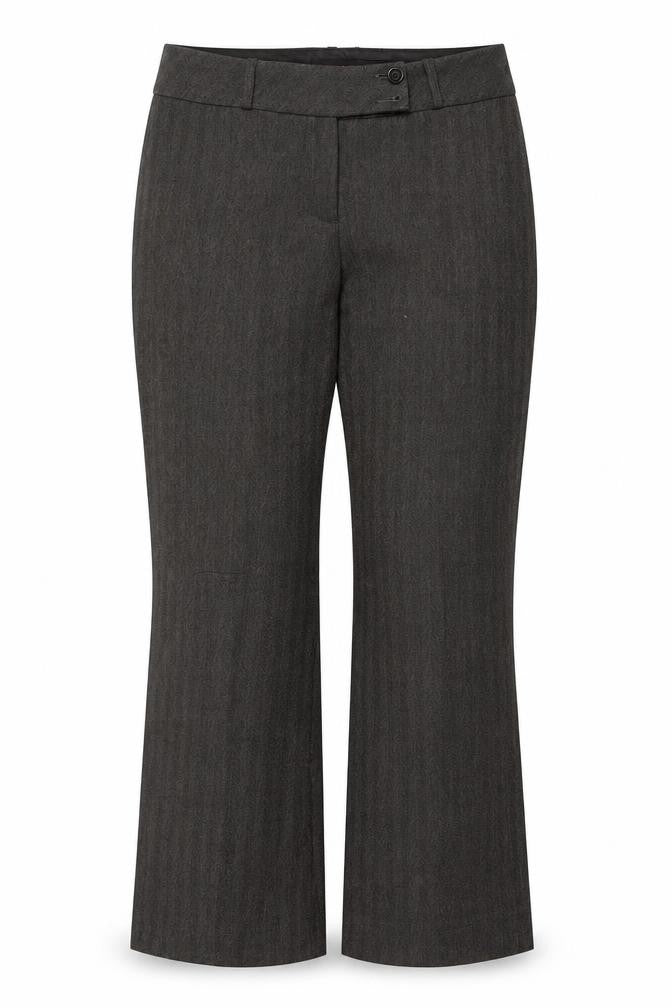 Principles Women Grey Herringbone Dress Trousers UK 12 Straight Leg