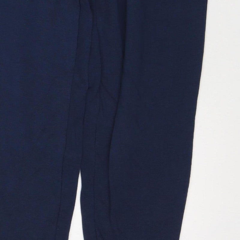 Marks and Spencer Women Blue UK 12 Long Jogger Sweatpants Drawstring