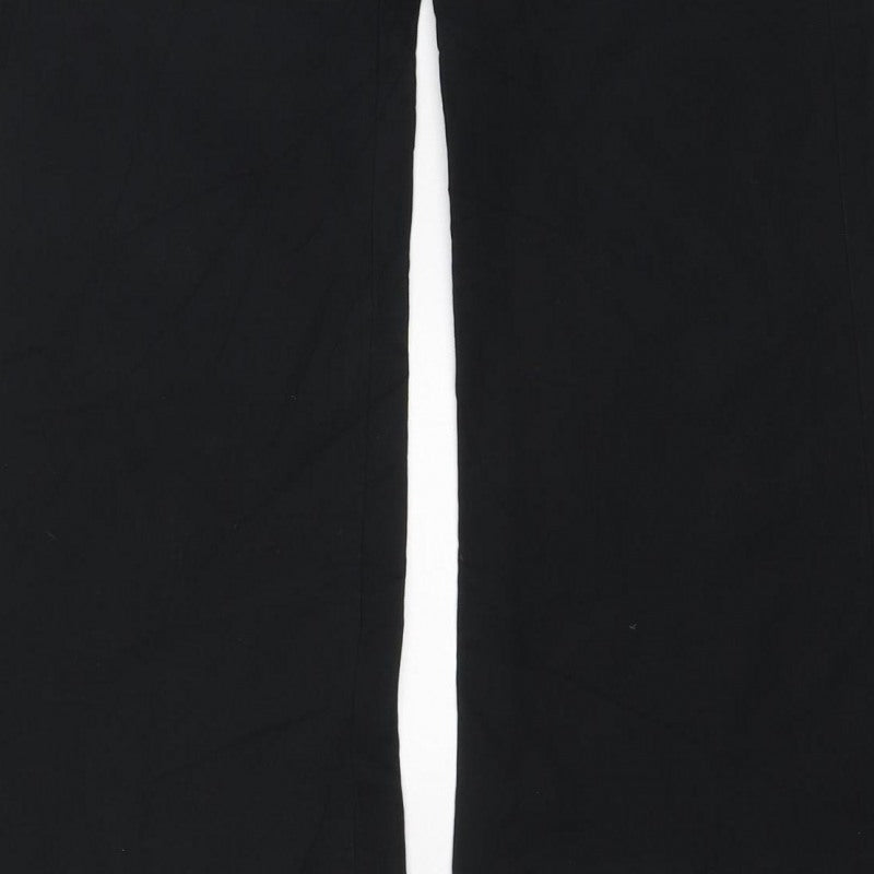 Gap Women Black UK 6 Regular Wide-Leg Stretch Trousers