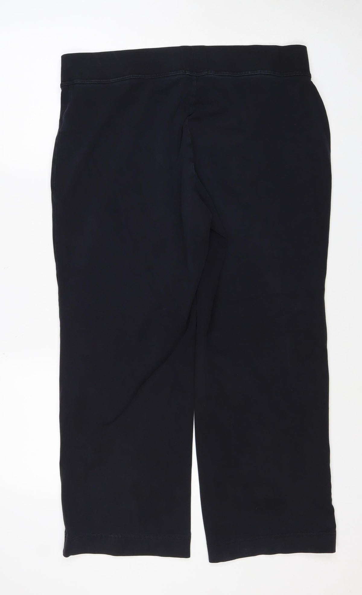 Lands' End Women Black UK 14 Petite Stretch Cotton Leggings