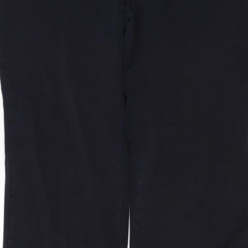 Lands' End Women Black UK 14 Petite Stretch Cotton Leggings