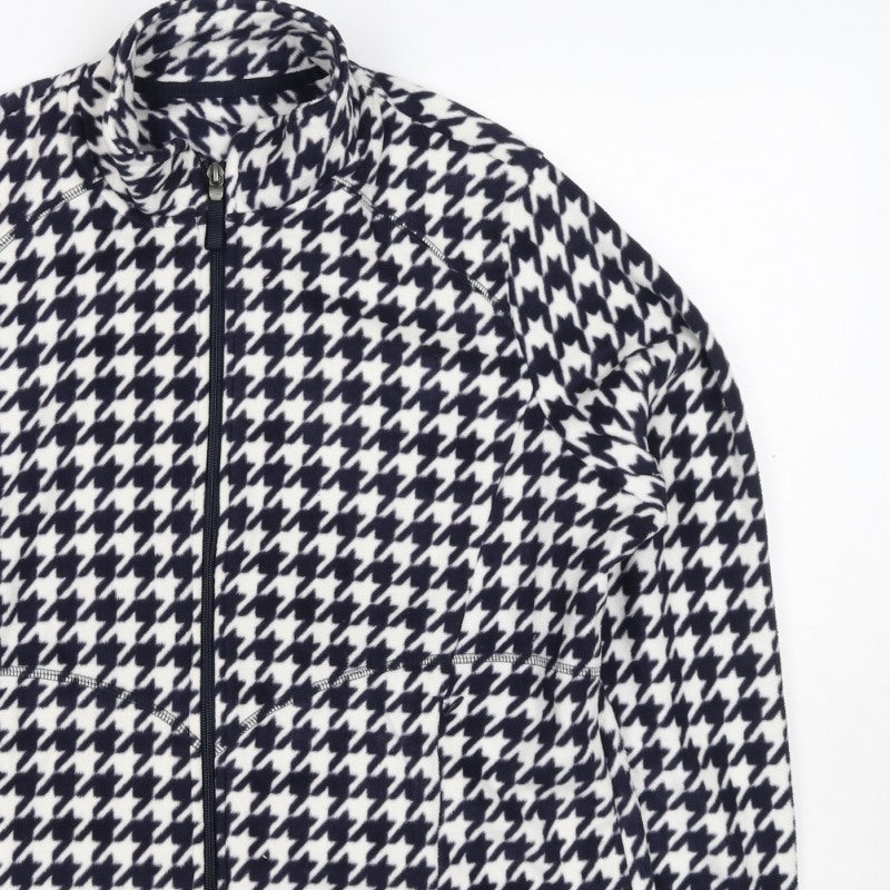 Marks and Spencer Women’s Blue White UK 16 Houndstooth Fleece Jacket