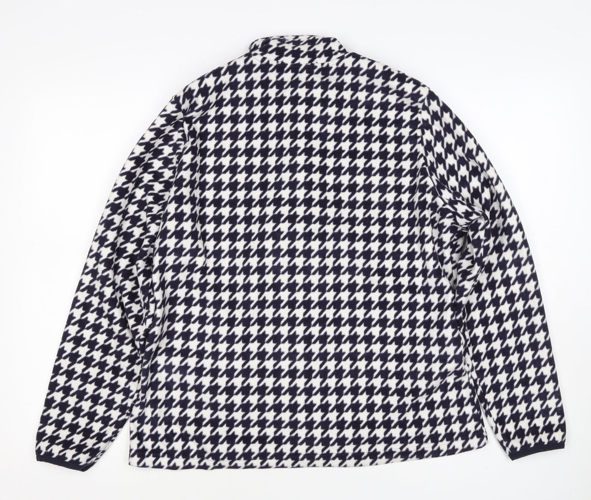 Marks and Spencer Women’s Blue White UK 16 Houndstooth Fleece Jacket