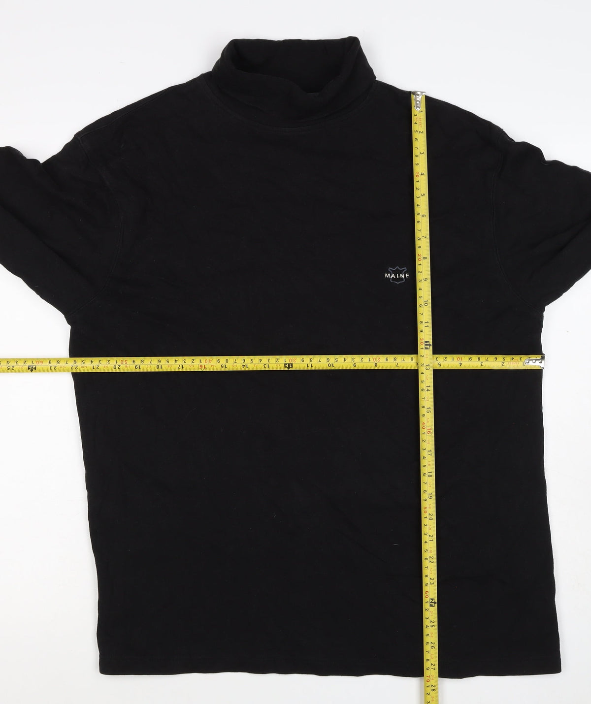 Maine New England Women’s Black L Roll Neck Cotton Long Sleeve Top