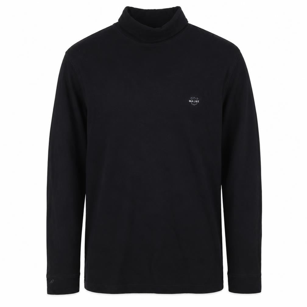 Maine New England Women’s Black L Roll Neck Cotton Long Sleeve Top