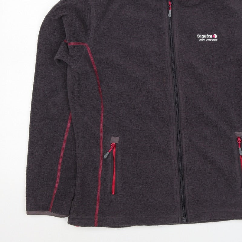 Regatta Women Black UK 14 Basic Hooded Fleece Full Zip Jacket