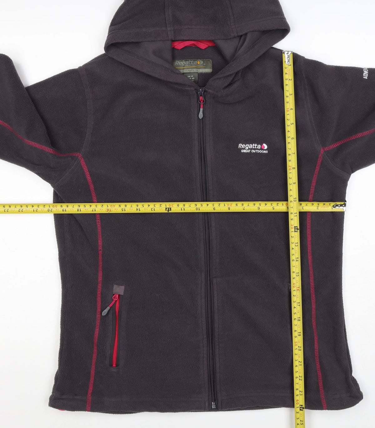 Regatta Women Black UK 14 Basic Hooded Fleece Full Zip Jacket