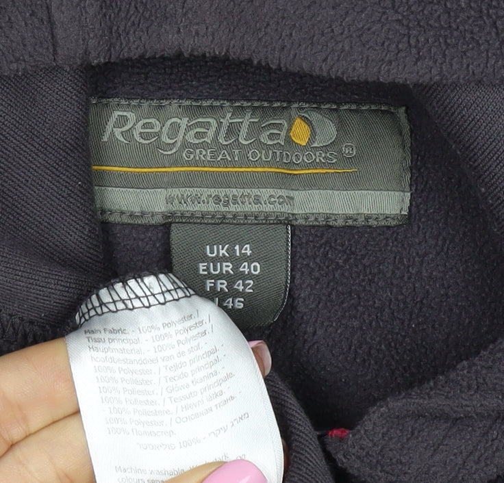 Regatta Women Black UK 14 Basic Hooded Fleece Full Zip Jacket