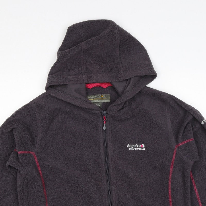 Regatta Women Black UK 14 Basic Hooded Fleece Full Zip Jacket