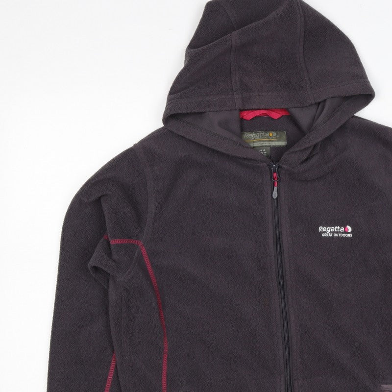 Regatta Women Black UK 14 Basic Hooded Fleece Full Zip Jacket