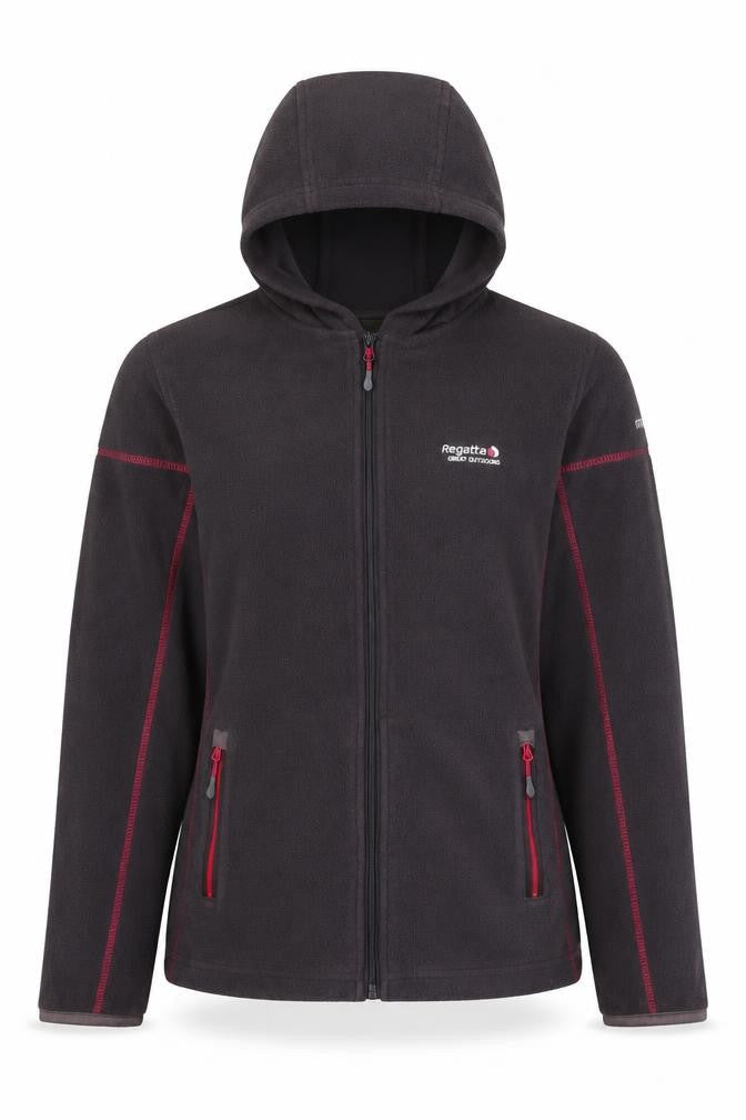 Regatta Women Black UK 14 Basic Hooded Fleece Full Zip Jacket