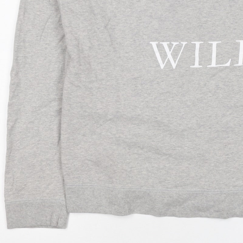 Jack Wills Women’s Grey UK 14 Pullover Logo Graphic Crew Sweatshirt