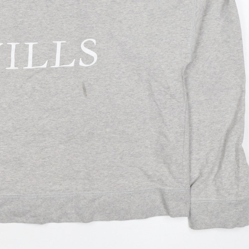 Jack Wills Women’s Grey UK 14 Pullover Logo Graphic Crew Sweatshirt