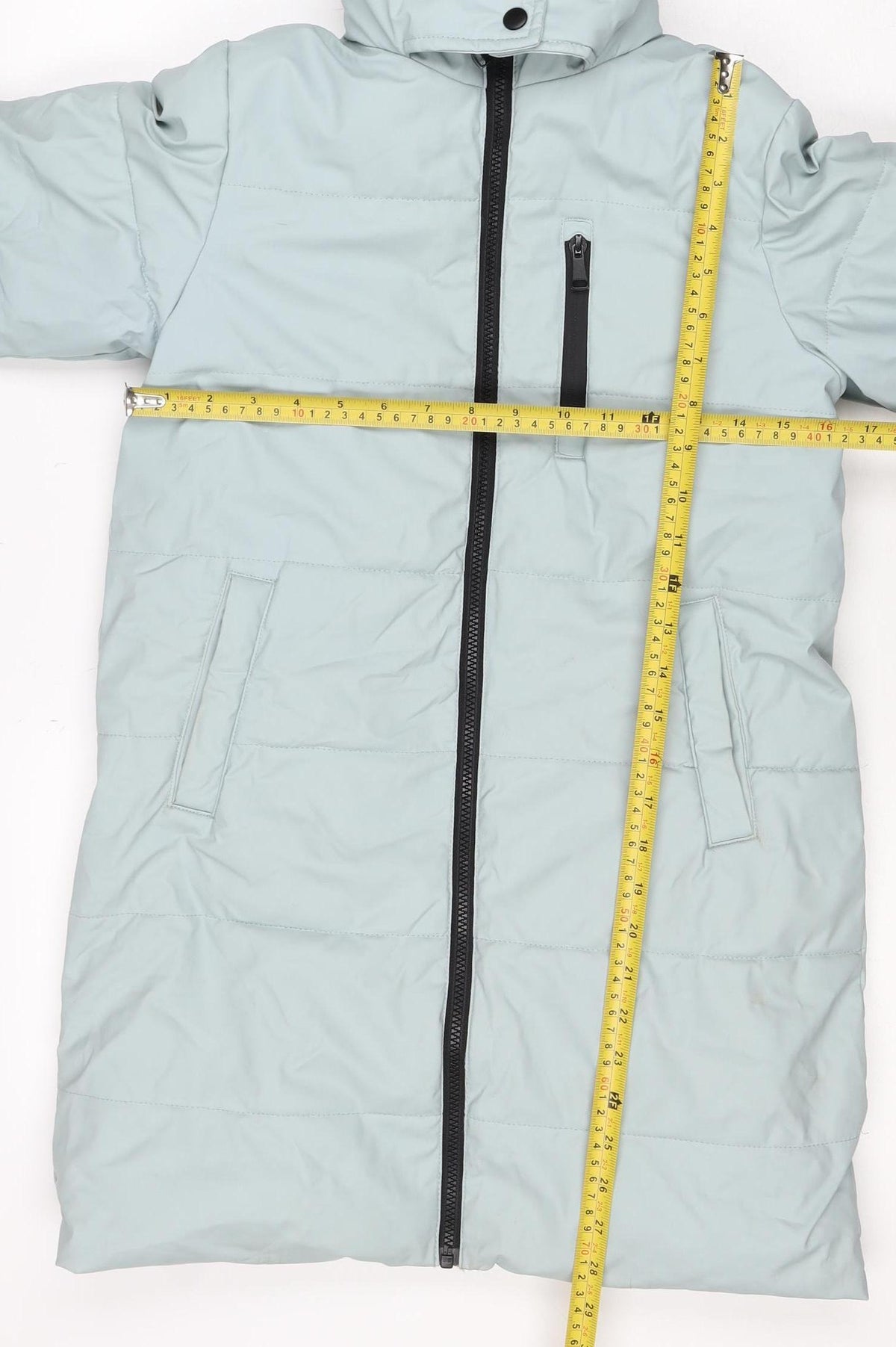 Next Girls Blue Hooded Puffer Jacket Age 7 Years Fleece Lined