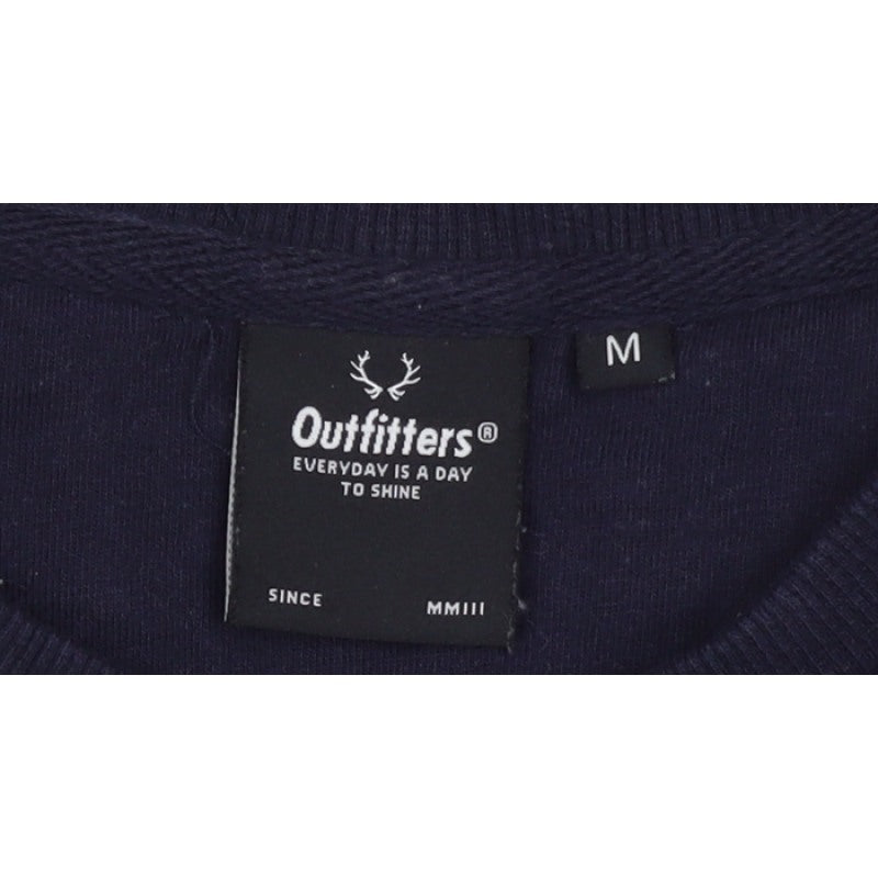 Outfitters Men's Blue Green Striped M Crew Neck Pullover Sweatshirt