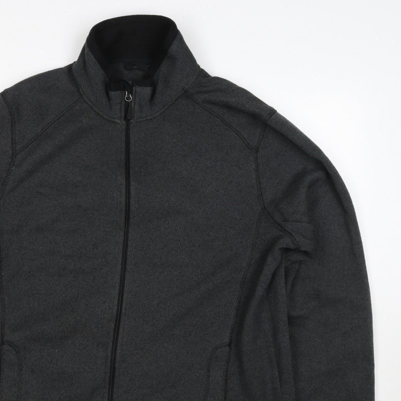 Livergy Men's Grey L Full Zip Fleece Jacket Stand Collar Pockets
