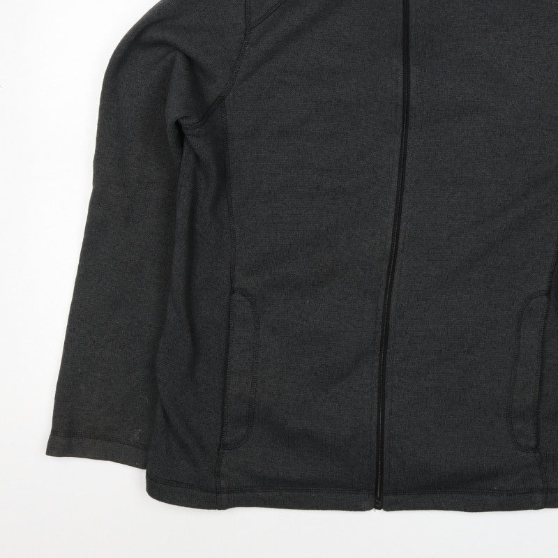 Livergy Men's Grey L Full Zip Fleece Jacket Stand Collar Pockets