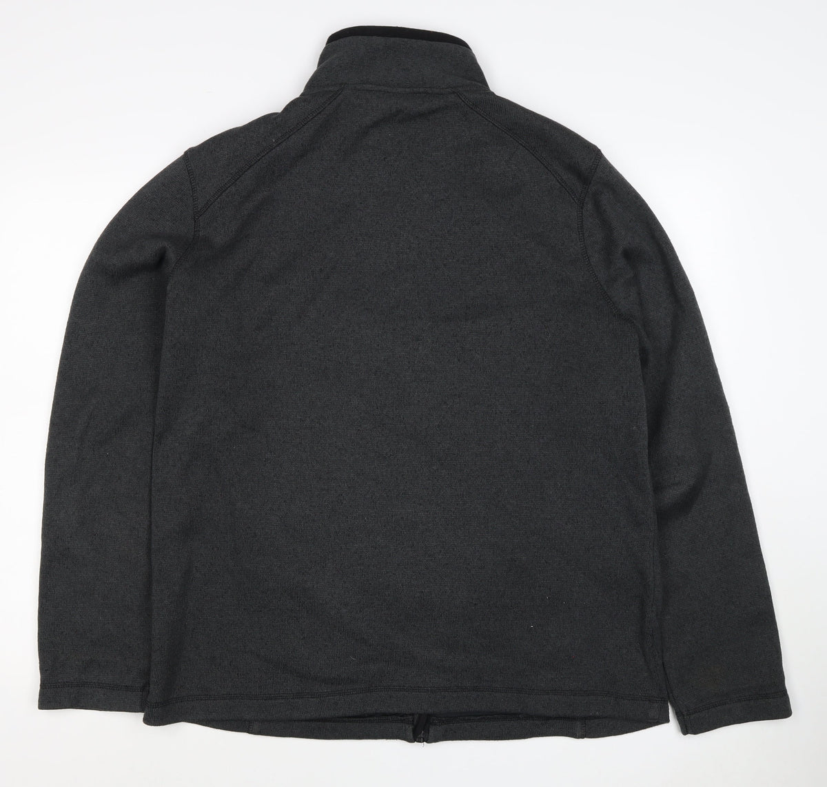 Livergy Men's Grey L Full Zip Fleece Jacket Stand Collar Pockets