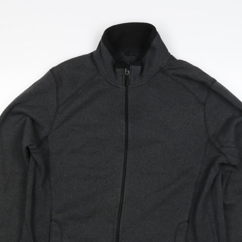Livergy Men's Grey L Full Zip Fleece Jacket Stand Collar Pockets