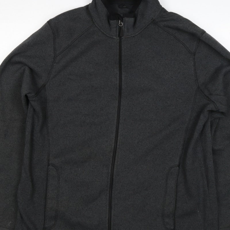 Livergy Men's Grey L Full Zip Fleece Jacket Stand Collar Pockets