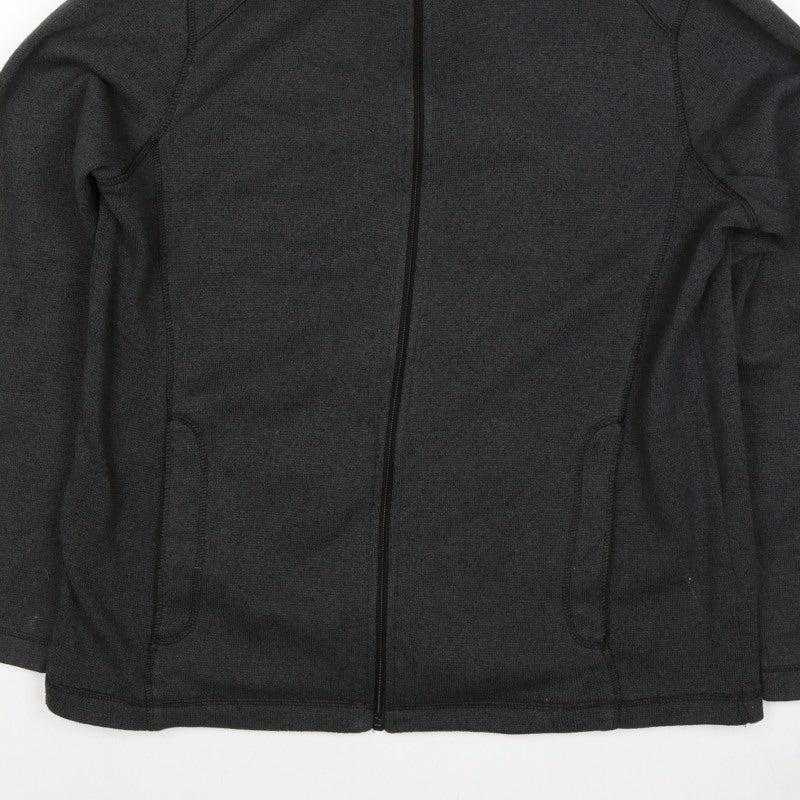 Livergy Men's Grey L Full Zip Fleece Jacket Stand Collar Pockets