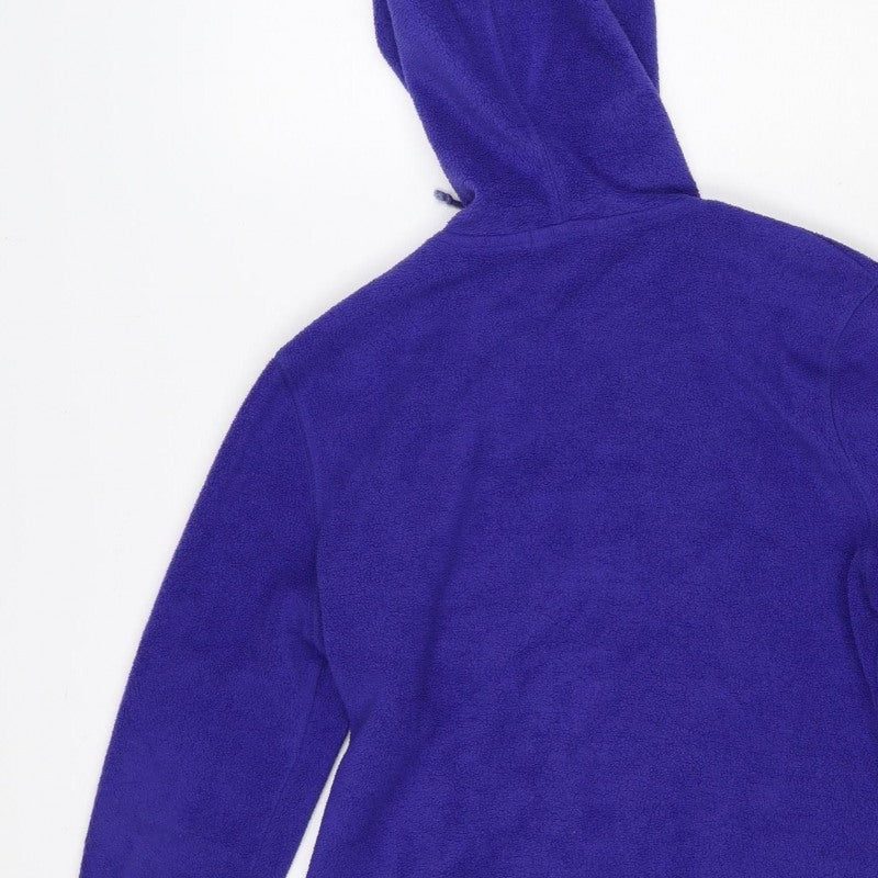 Topshop Women’s Purple UK 12 Hooded Fleece Full Zip Jacket