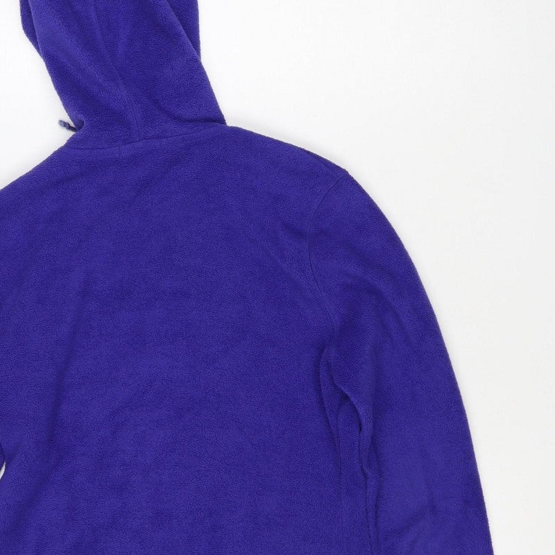 Topshop Women’s Purple UK 12 Hooded Fleece Full Zip Jacket