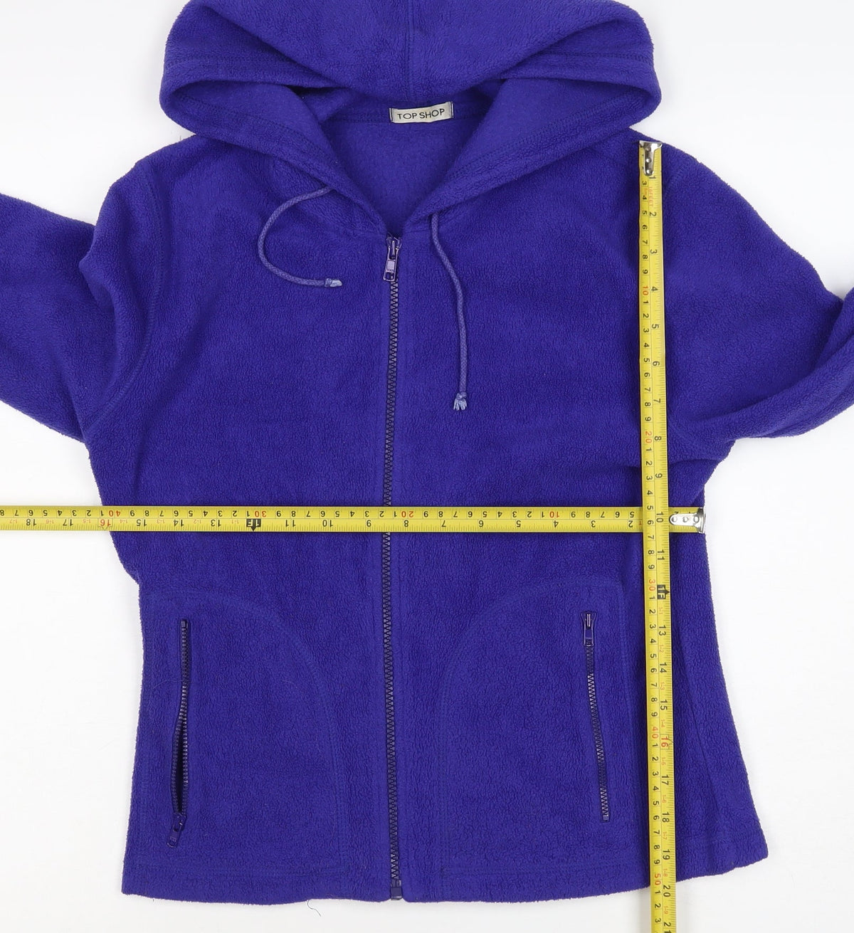 Topshop Women’s Purple UK 12 Hooded Fleece Full Zip Jacket