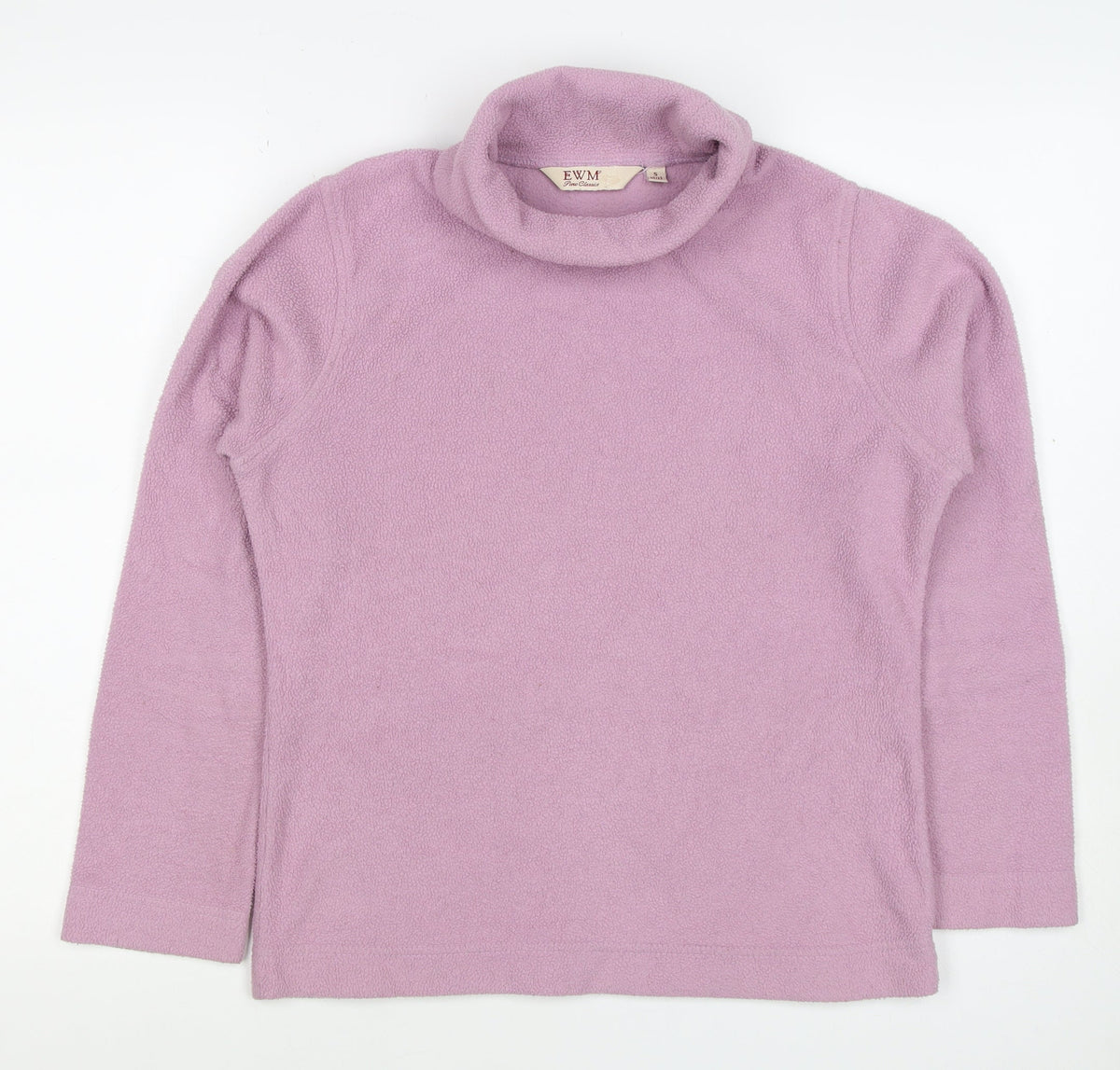 EWM Women's Lilac Fleece Pullover Sweatshirt UK 12 Cowl Neck