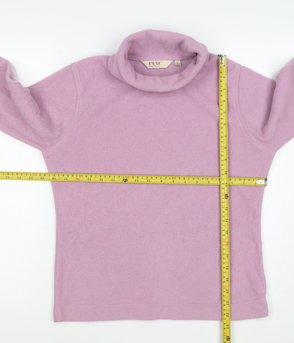 EWM Women's Lilac Fleece Pullover Sweatshirt UK 12 Cowl Neck