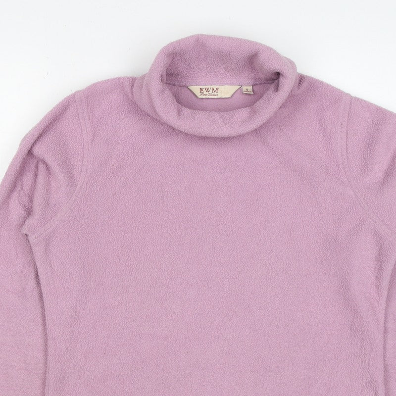 EWM Women's Lilac Fleece Pullover Sweatshirt UK 12 Cowl Neck