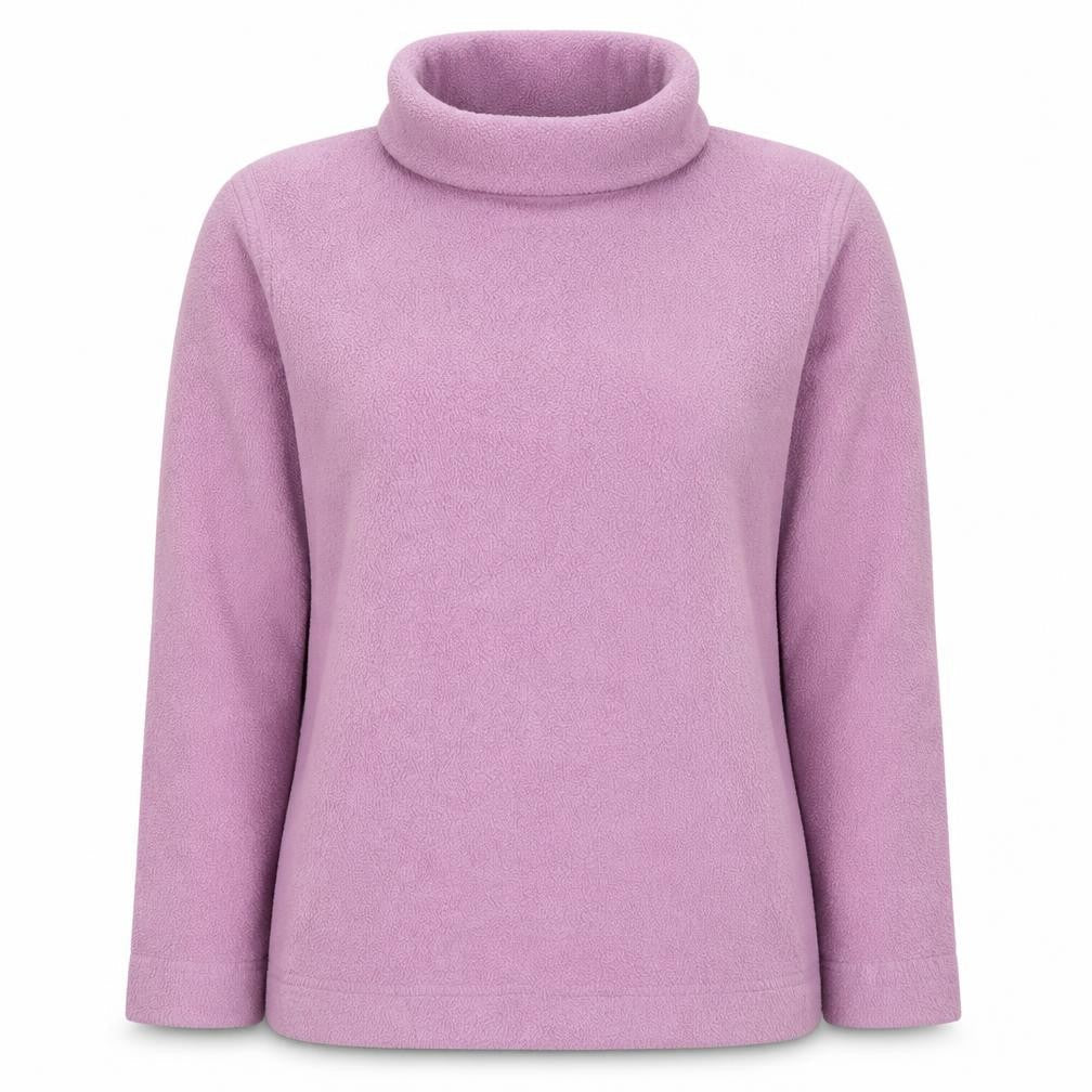 EWM Women's Lilac Fleece Pullover Sweatshirt UK 12 Cowl Neck