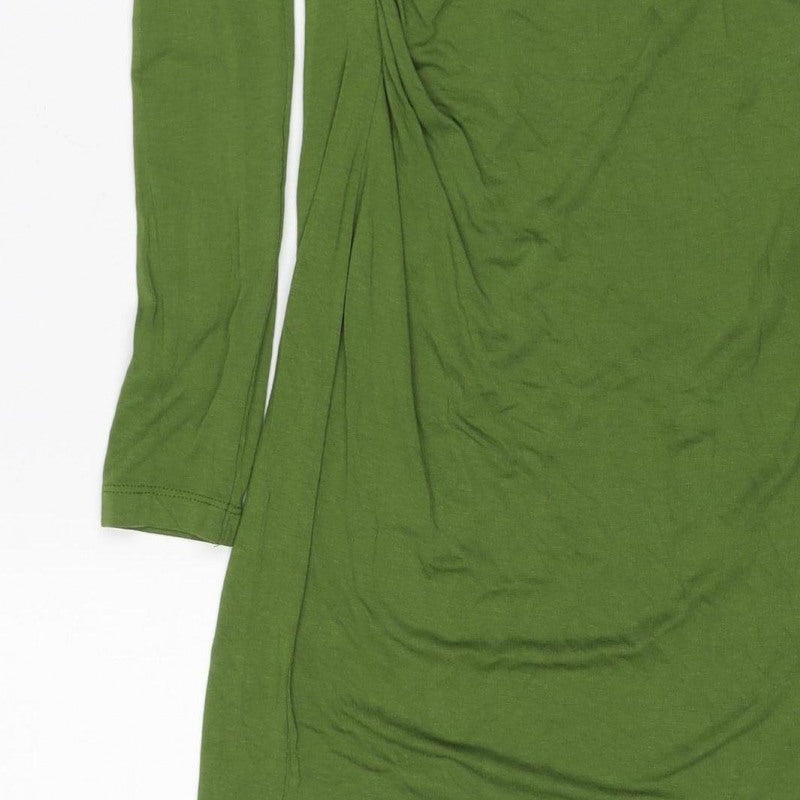 ASOS DESIGN Women’s Green UK 6 Midi Bodycon Long Sleeve Dress