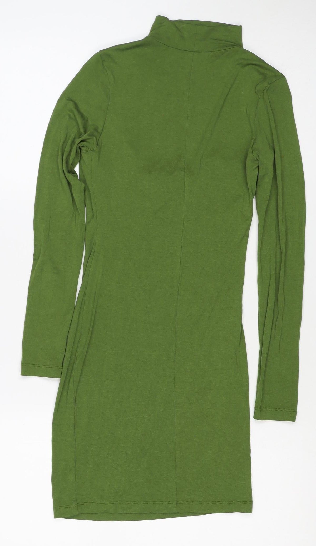 ASOS DESIGN Women’s Green UK 6 Midi Bodycon Long Sleeve Dress