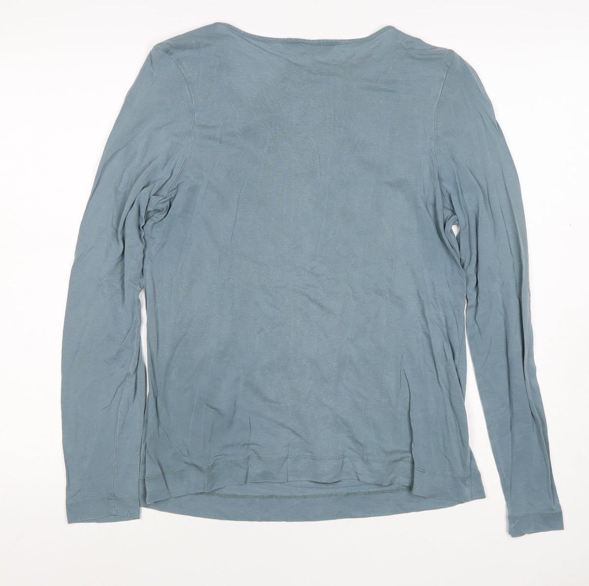 Autograph Women Blue UK 14 Lyocell Cowl Neck Long Sleeve Blouse