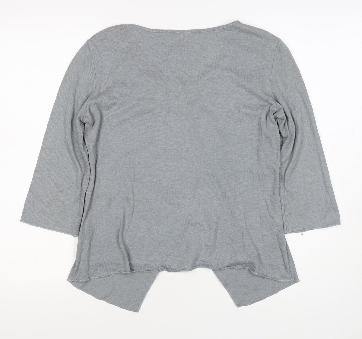 Per Una Women Grey UK 14 Wrap Floral Embellished 3/4 Sleeve Top