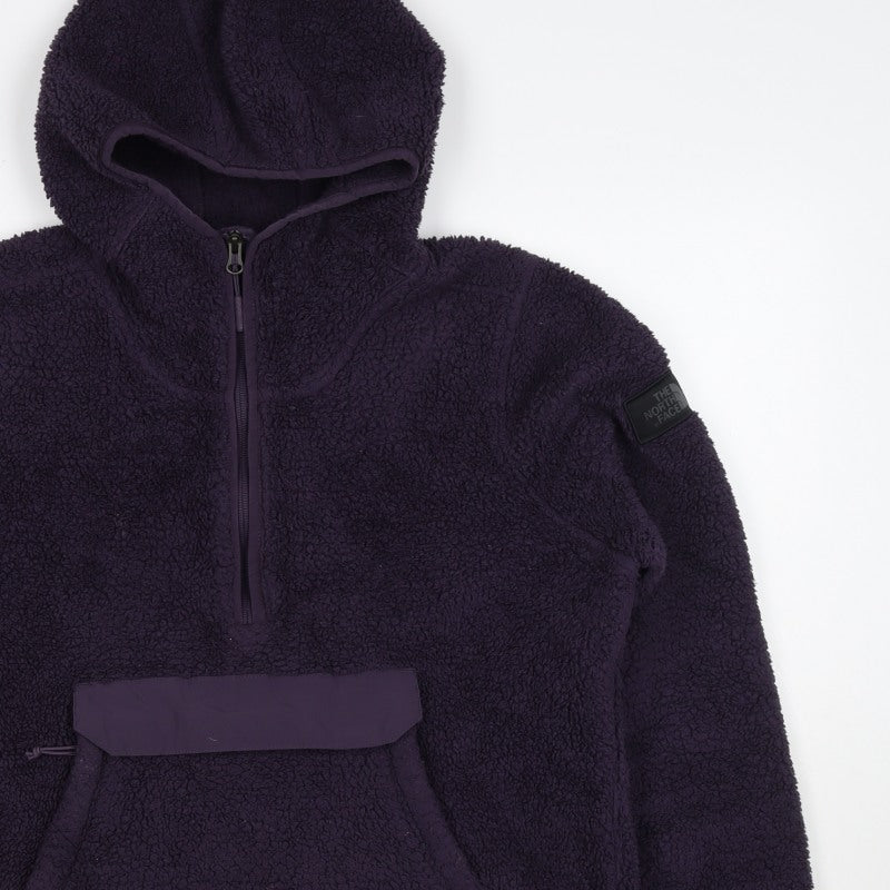 The North Face Women’s Purple L Sherpa Fleece 1/2 Zip Hooded Pullover