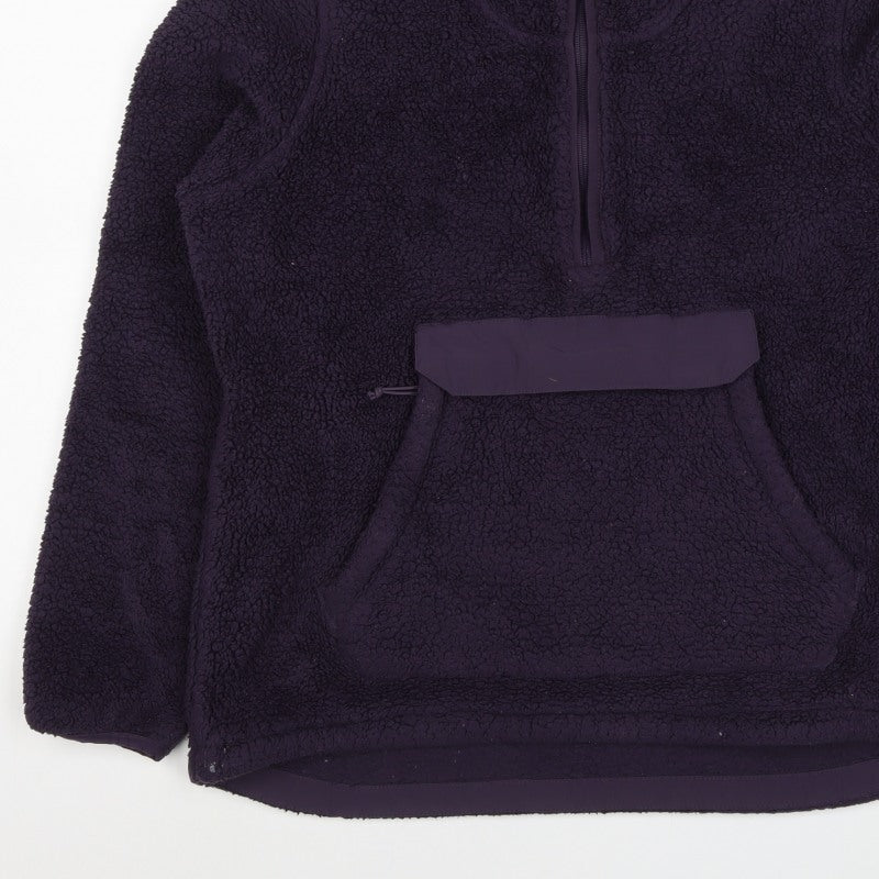 The North Face Women’s Purple L Sherpa Fleece 1/2 Zip Hooded Pullover