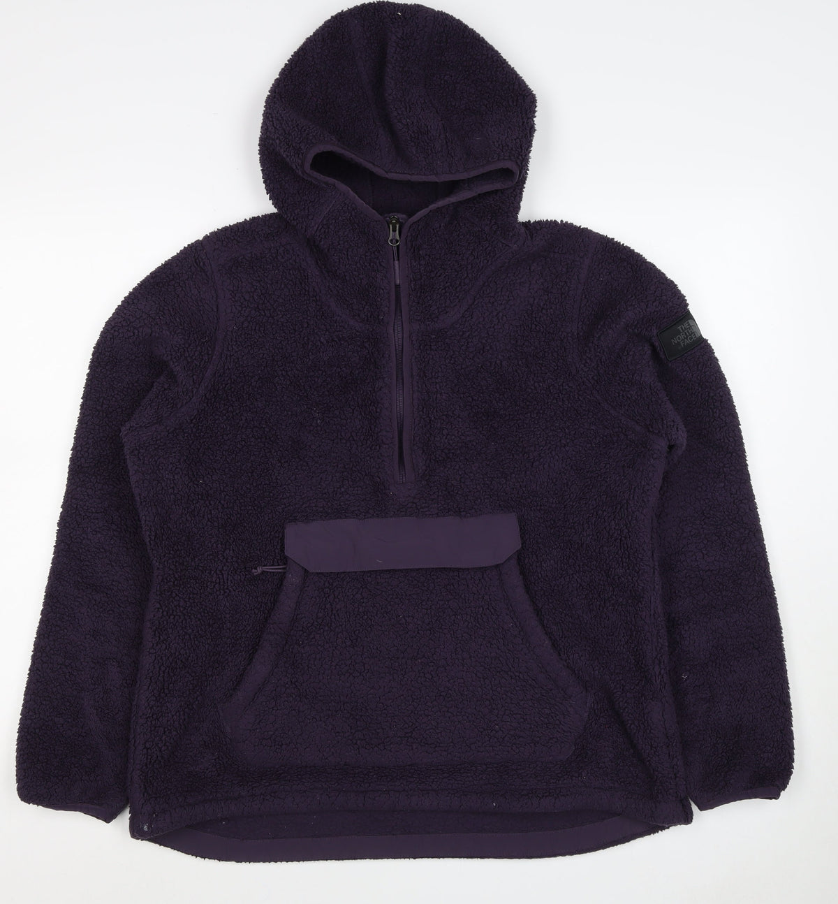 The North Face Women’s Purple L Sherpa Fleece 1/2 Zip Hooded Pullover