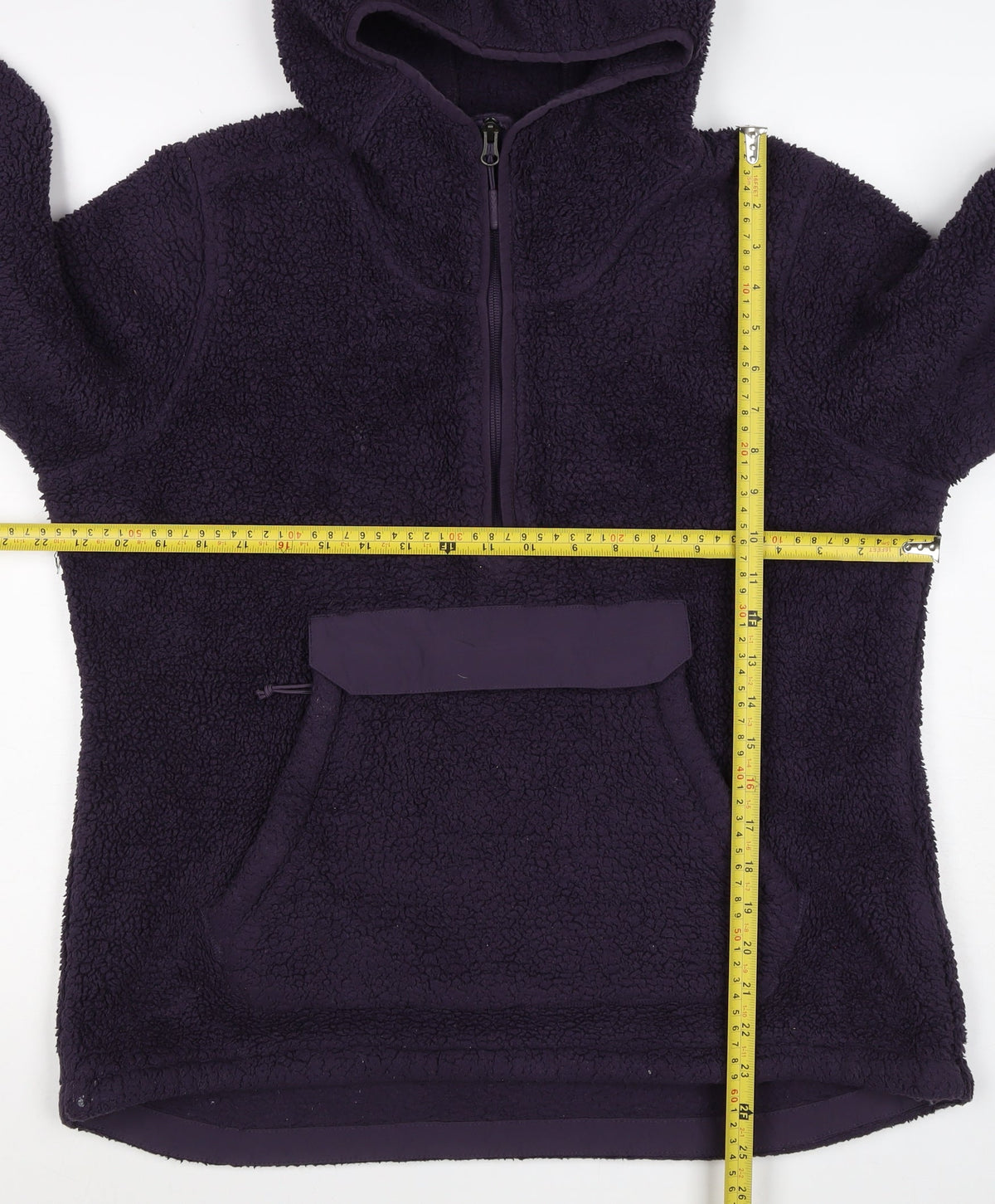 The North Face Women’s Purple L Sherpa Fleece 1/2 Zip Hooded Pullover
