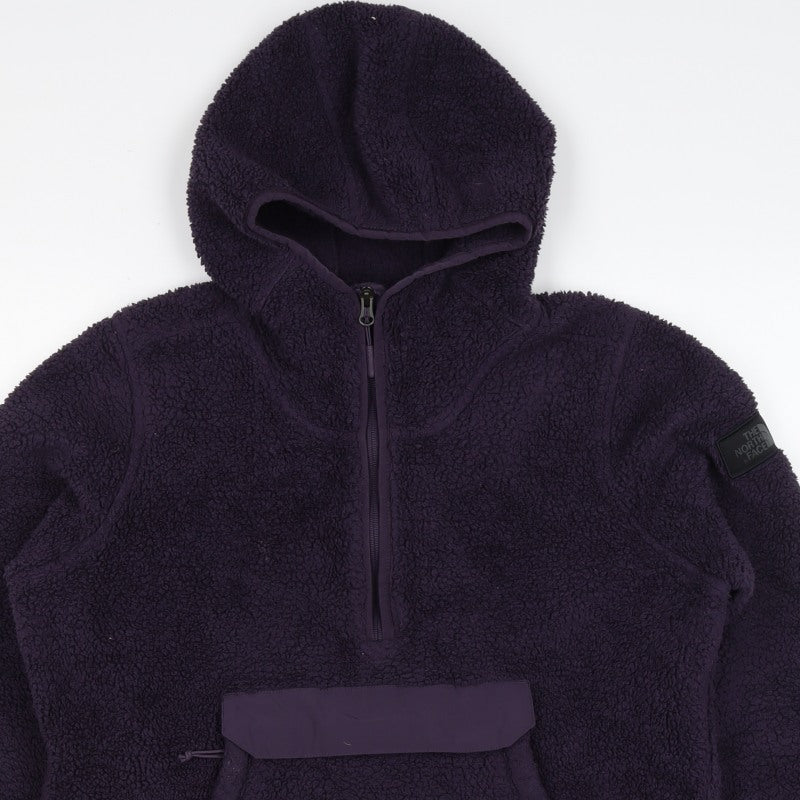 The North Face Women’s Purple L Sherpa Fleece 1/2 Zip Hooded Pullover